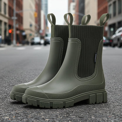 Women’s Waterproof Height-Increasing Rain Boots