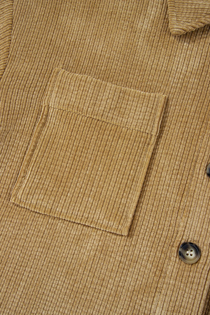 Threaded Pear Giuliana Patched Up Corduroy Shacket