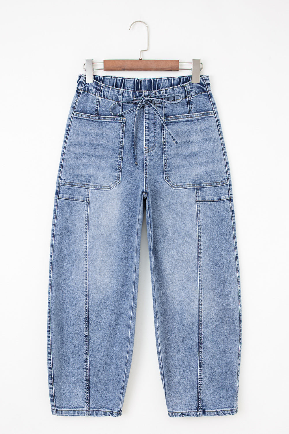 Threaded Pear Bella Paperbag Waist Barrel Jeans