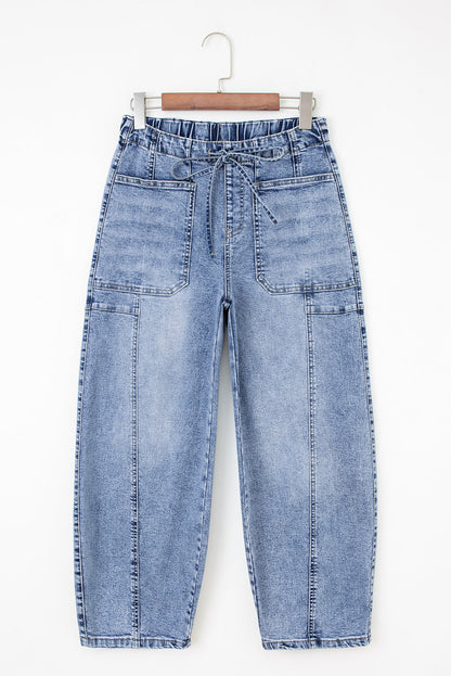 Threaded Pear Bella Paperbag Waist Barrel Jeans