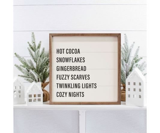 Kendrick Home Warm Winter Words White