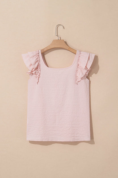 Threaded Pear Katelyn Textured Bow Knot Blouse