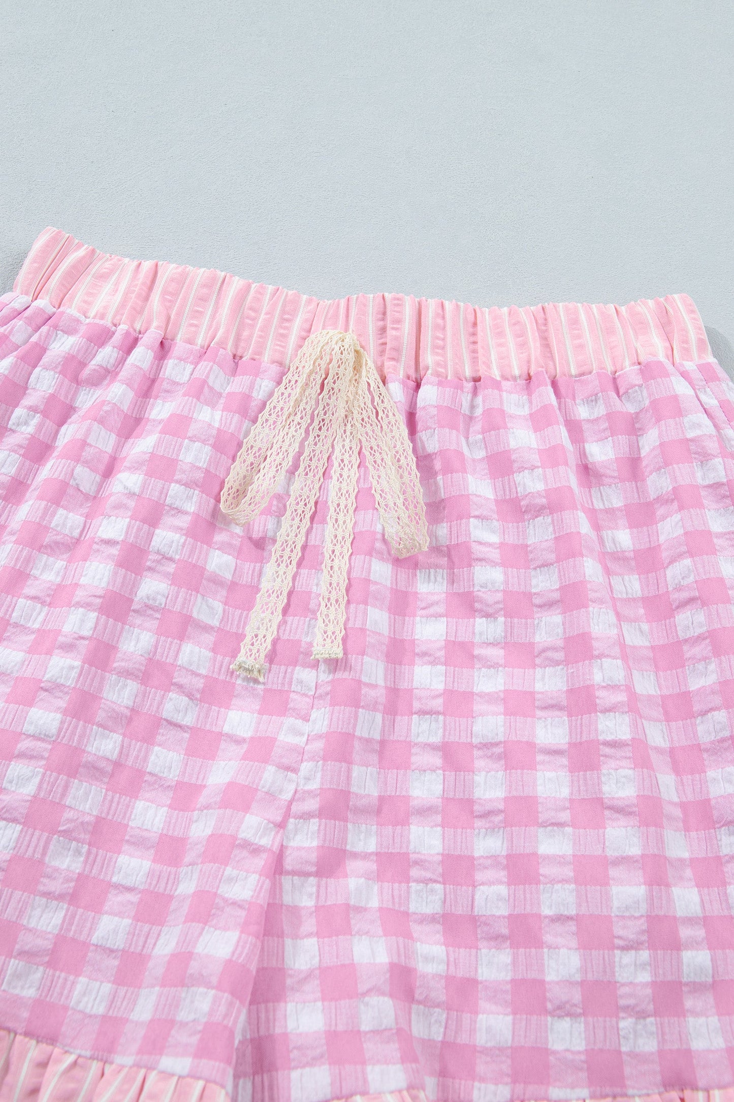 Threaded Pear Arleth Detail Lace Tie Shorts