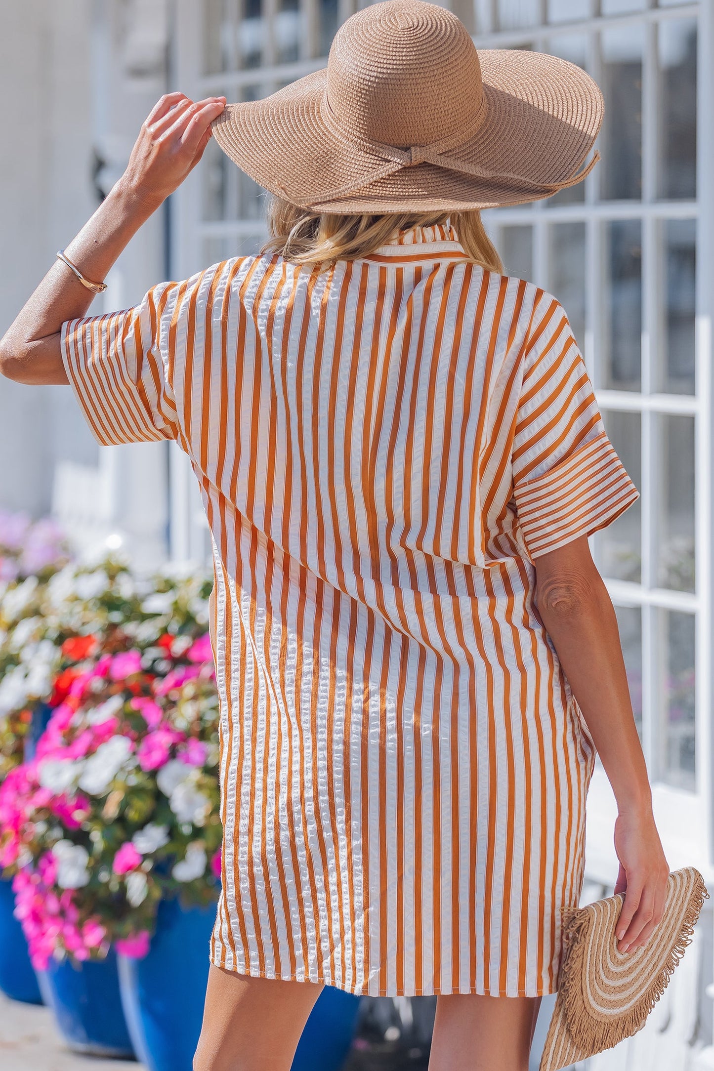 Threaded Pear Darcy Cuffs Shift Mini Dress