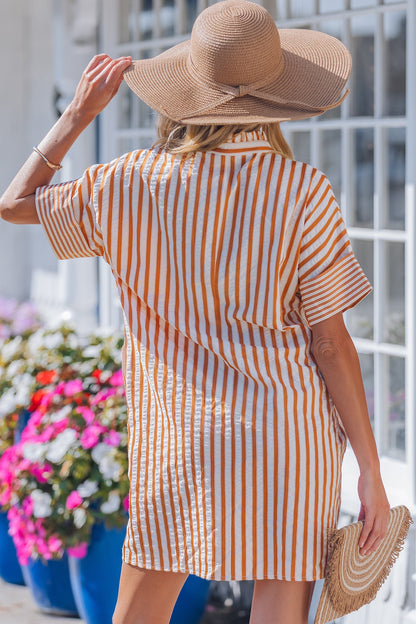 Threaded Pear Darcy Cuffs Shift Mini Dress