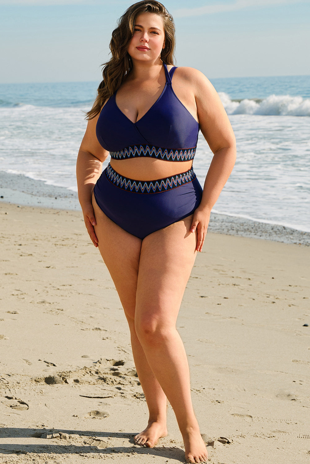 Threaded Pear Eileen Knot High Waisted PLUS Bikini