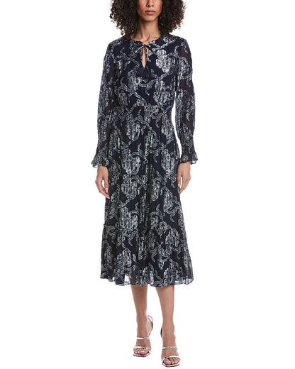 NAVY METALLIC JACQUARD-