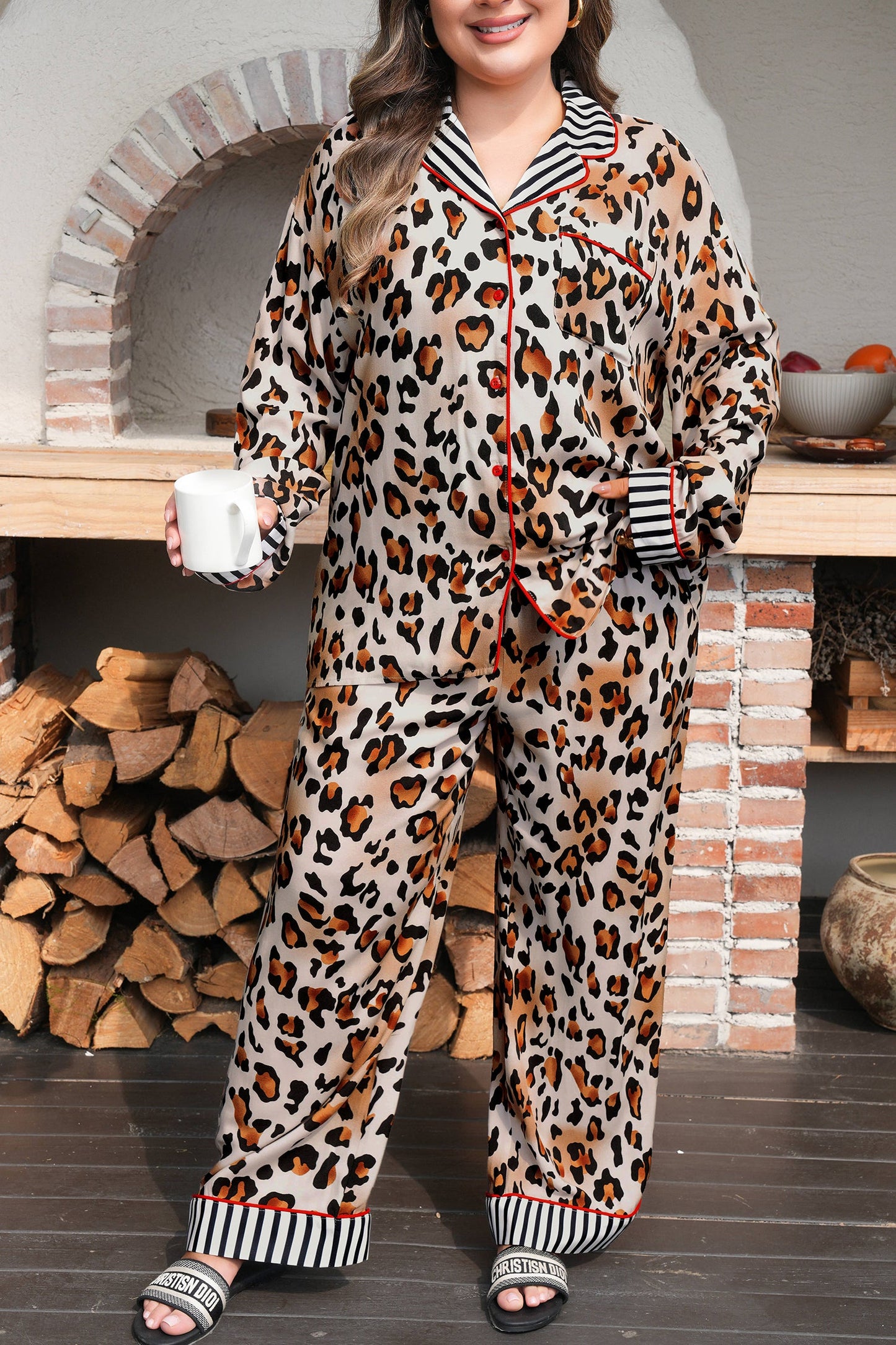 Threaded Pear Etta 2pcs Long Pajama PLUS Set