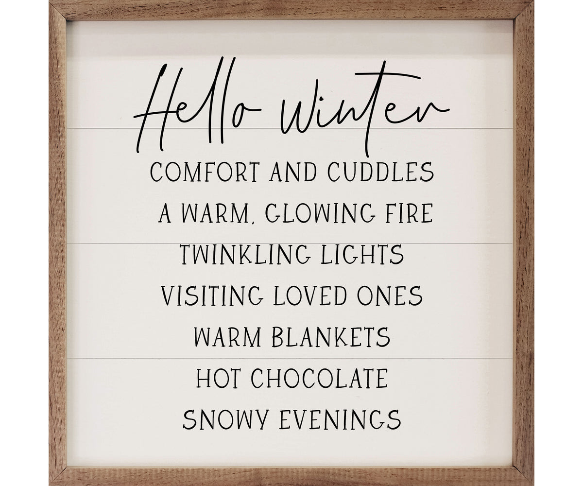 Kendrick Home Hello Winter Comforts White