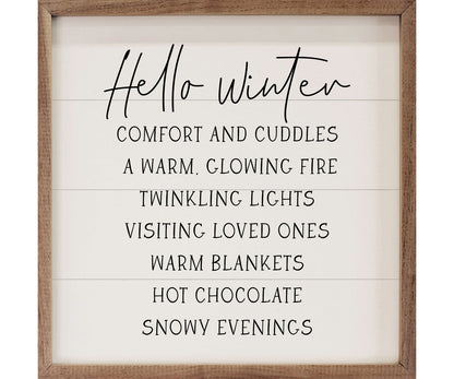 Kendrick Home Hello Winter Comforts White