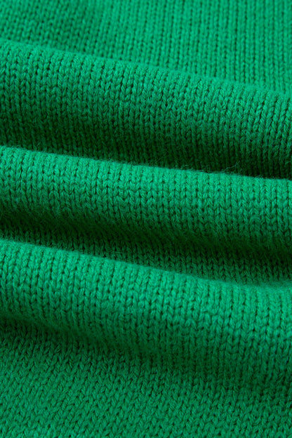 Threaded Pear Raven Backless Bubble Sleeve Sweater