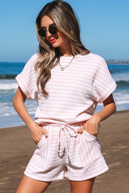 Threaded Pear Milana Stripe Knitted Set