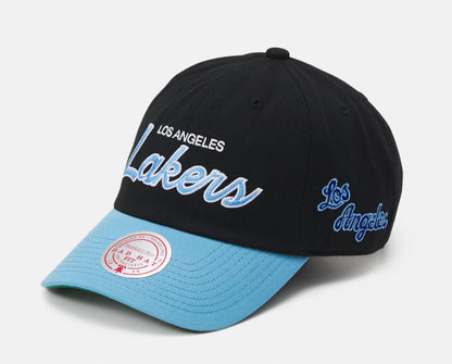 Mitchell & Ness Men's NBA Team Script 2.0 Roy Strapback Hwc Lakers Ball Caps
