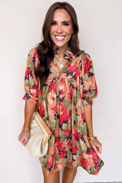 Threaded Pear Annika Half Sleeve Mini Dress