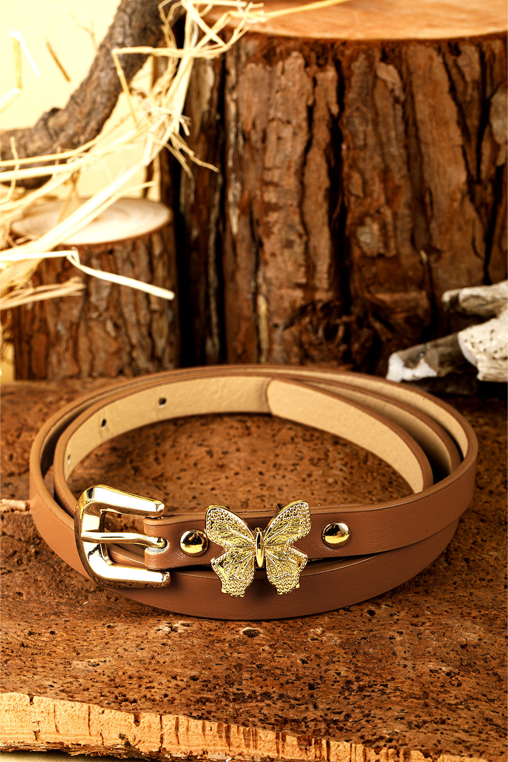 Threaded Pear Julianna Leather Thin Waist Belt