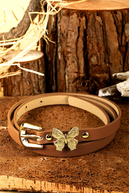 Threaded Pear Julianna Leather Thin Waist Belt