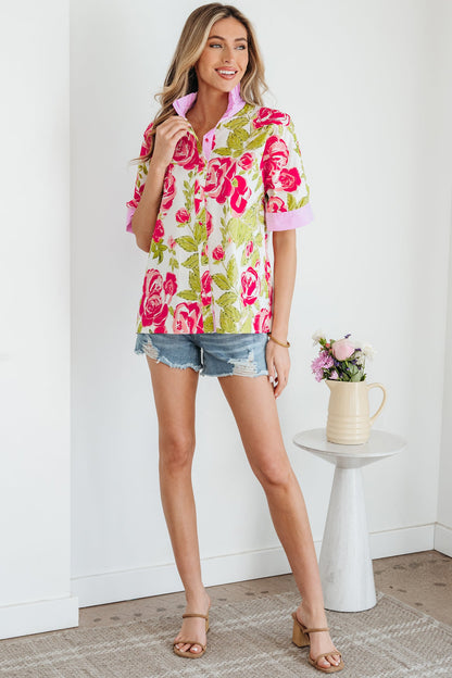 Threaded Pear Rebekah Collar Short Sleeve Shirt