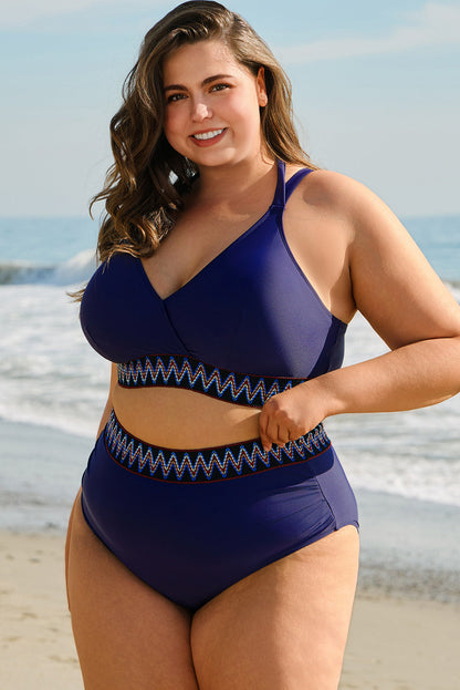 Threaded Pear Eileen Knot High Waisted PLUS Bikini