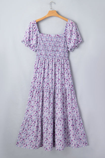 Kelsey Square Smocked Maxi PLUS Dress