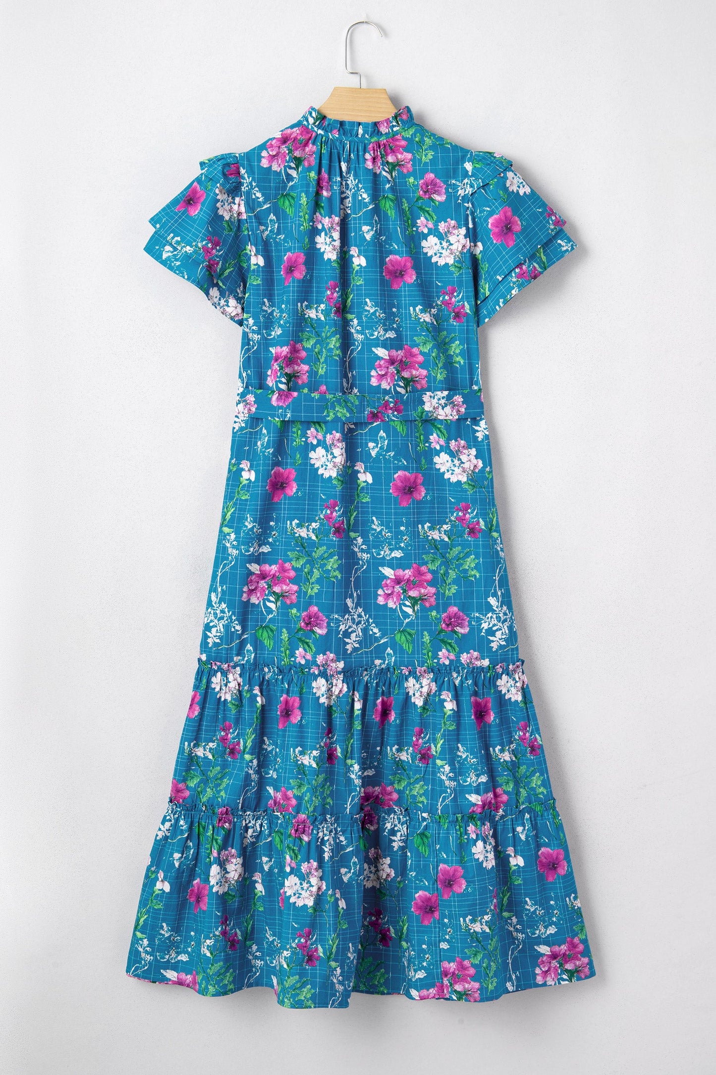 Threaded Pear Tessa Tie Belted Long Dress