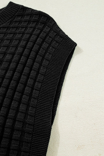 Threaded Pear Marina Textured Short Sleeve Sweater