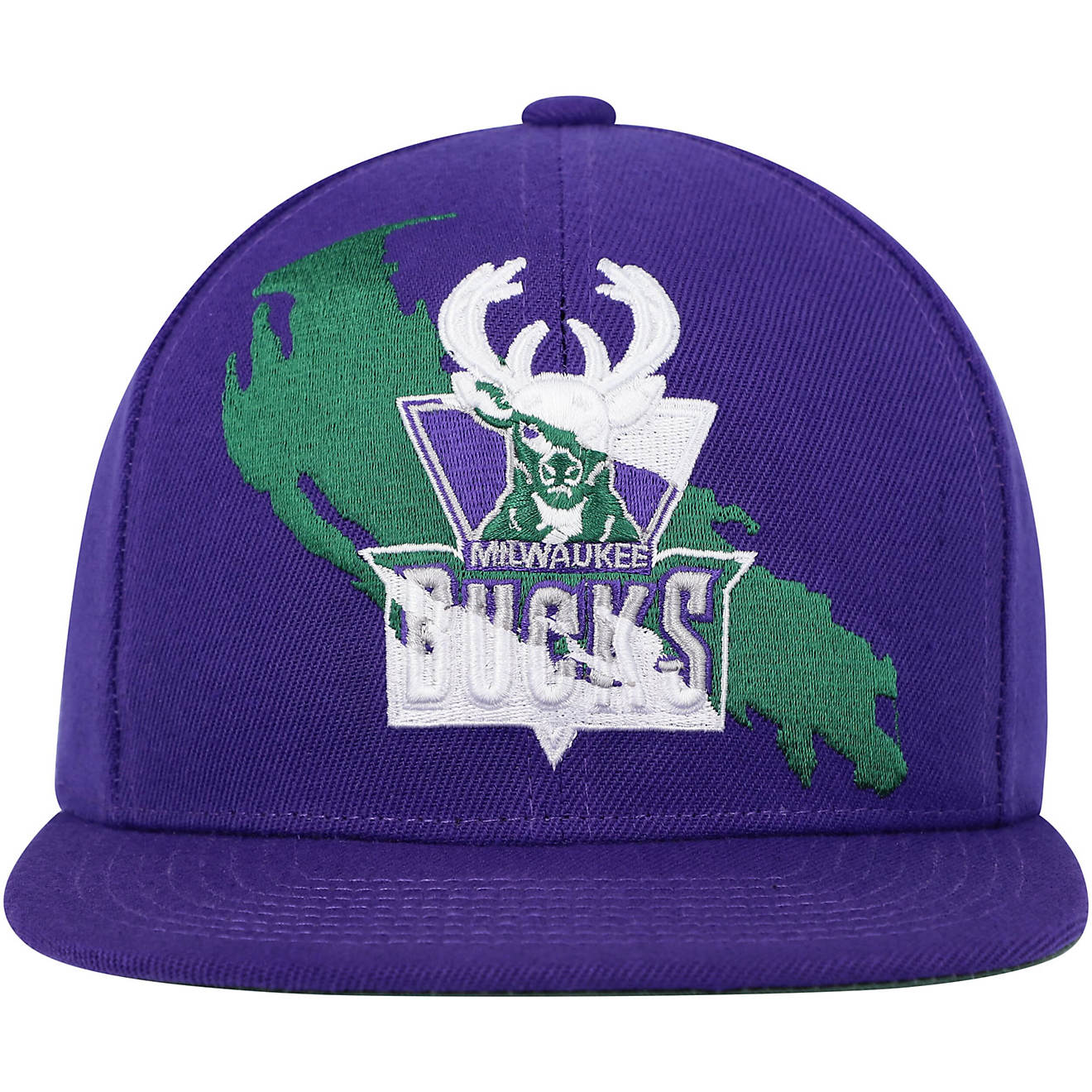 Men's Mitchell & Ness NBA Paint By Number Snapback Hwc Bucks - Purple