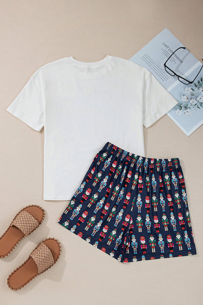 Threaded Pear Sylvia Claus Plaid Letter Tee