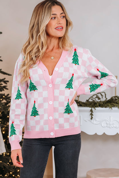 Threaded Pear Ella Tree Pattern Cardigan Sweater
