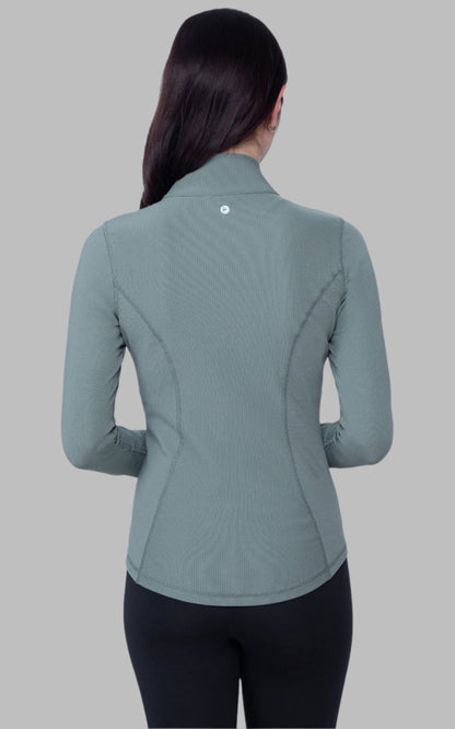 Interlink Ribbed Princess Seam Performance Jacket - Our Earthy Story