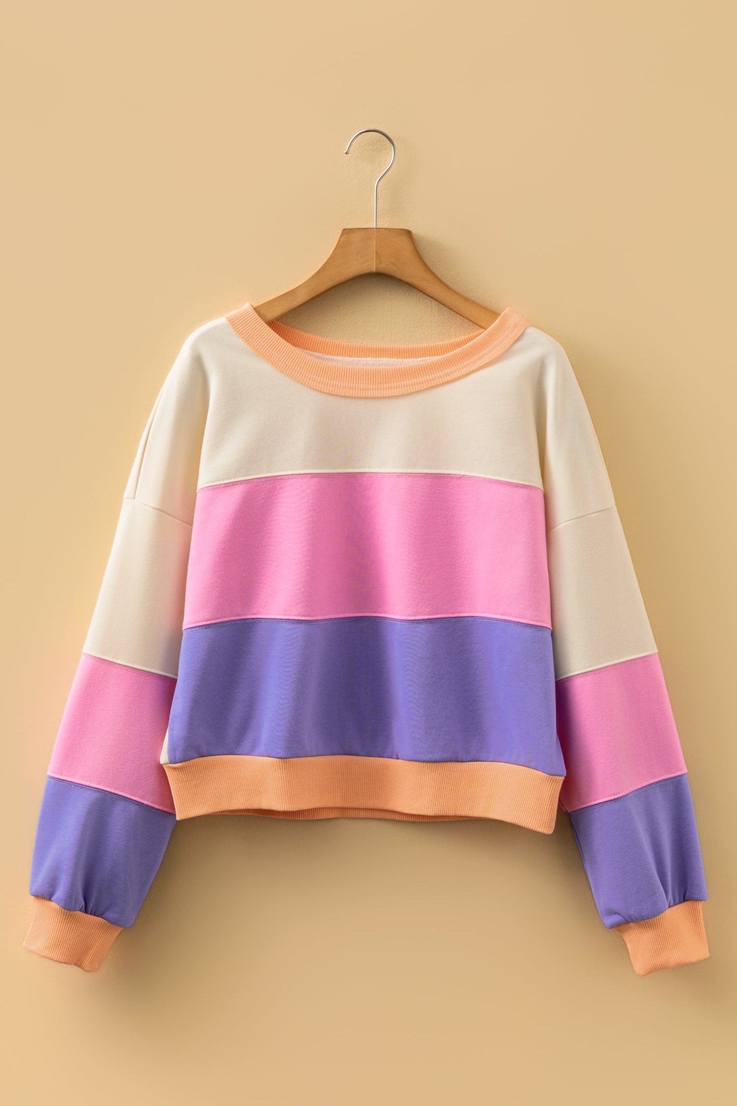 Threaded Pear Emerie Drop Shoulder Cropped Sweatshirt