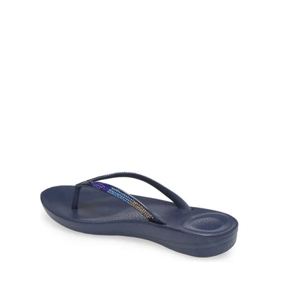 FitFlop Iqushion Ombre Sparkle Women's Flip Flops — Midnight Navy