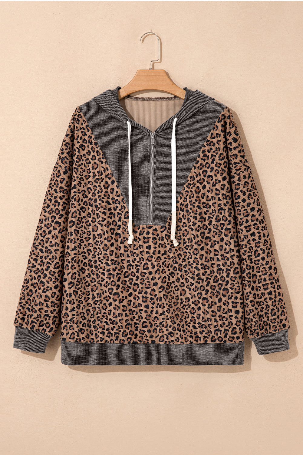 Threaded Pear April Collar Zip Hooded Pullover