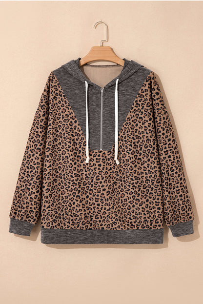 Threaded Pear April Collar Zip Hooded Pullover