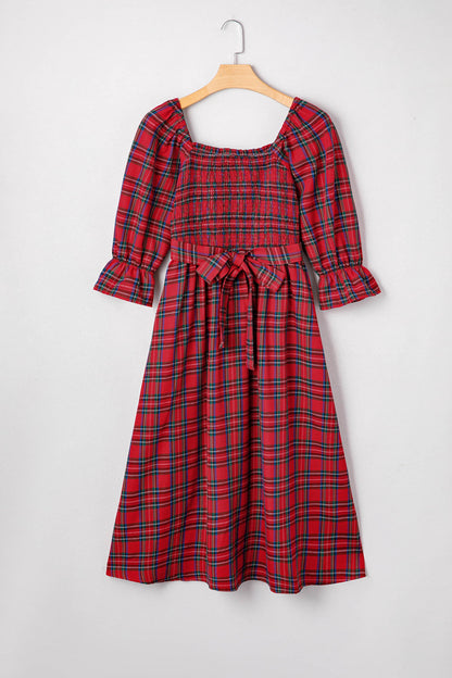 Threaded Pear Jazmin Waist Flared Midi Dress