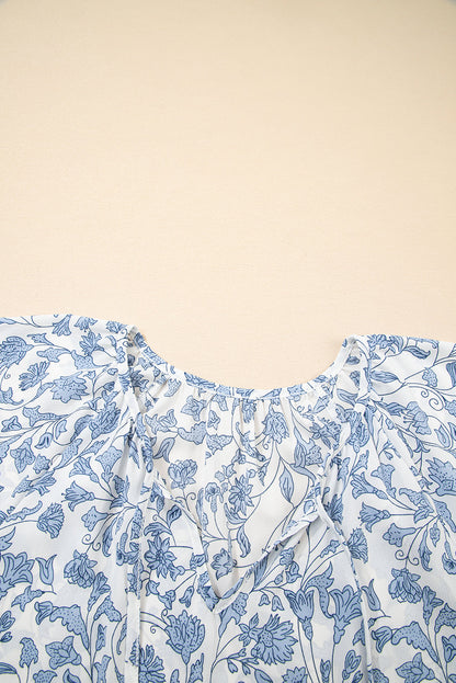 Threaded Pear Avianna Print Fantasy Fluttering Blouse