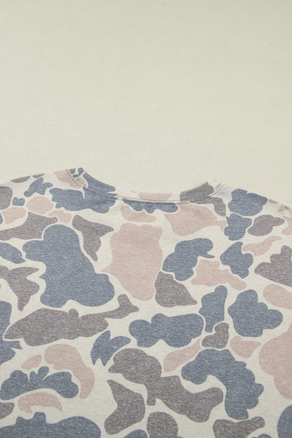 Threaded Pear Mya Camo Loose Tee Set