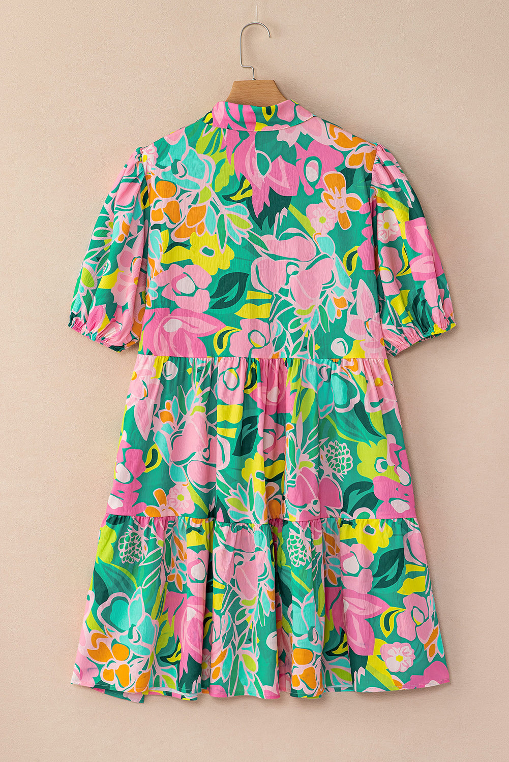 Threaded Pear Brynleigh Floral Puff Sleeve Babydoll Dress