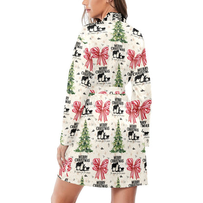 Baha Ranch Praying Cowboy Christmas Western Cowgirl Satin Robe