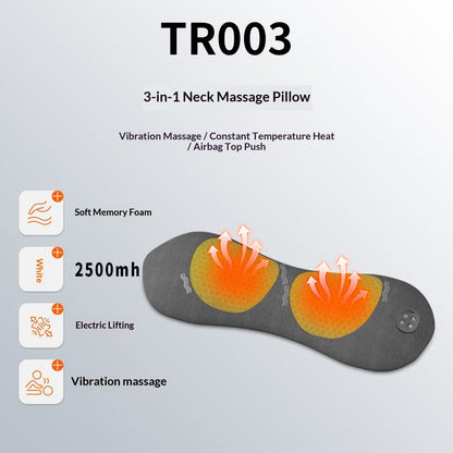Smart Heated Vibration Massage Pillow – Neck & Waist Support with Heat Therapy & Infrared