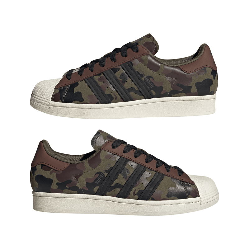 adidas Superstar Strata Men's Sneakers — Olive/Camo Suede