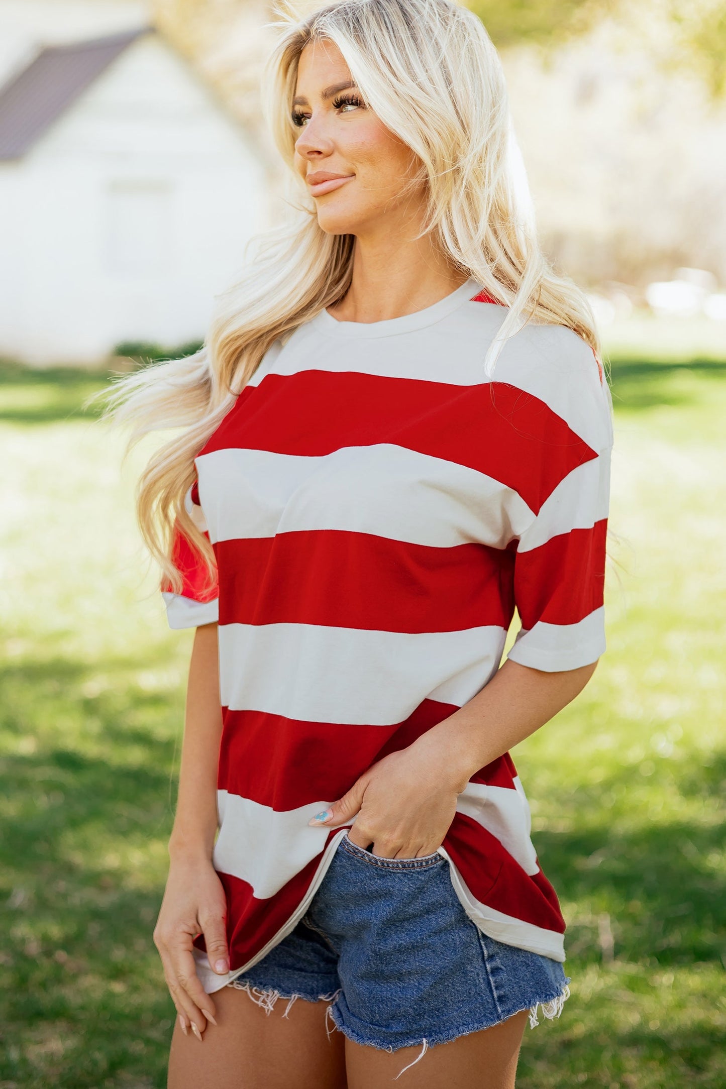 Threaded Pear Tiana Block Oversize Tunic Tee