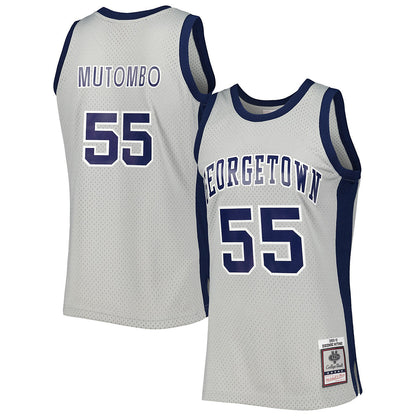 Mitchell & Ness Men's Ncaa Light Jersey Georgetown 1990 Dikembe Mutombo