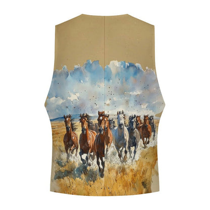 Baha Ranch Wild Horse Ranch Men's Sleeveless Suit Vest