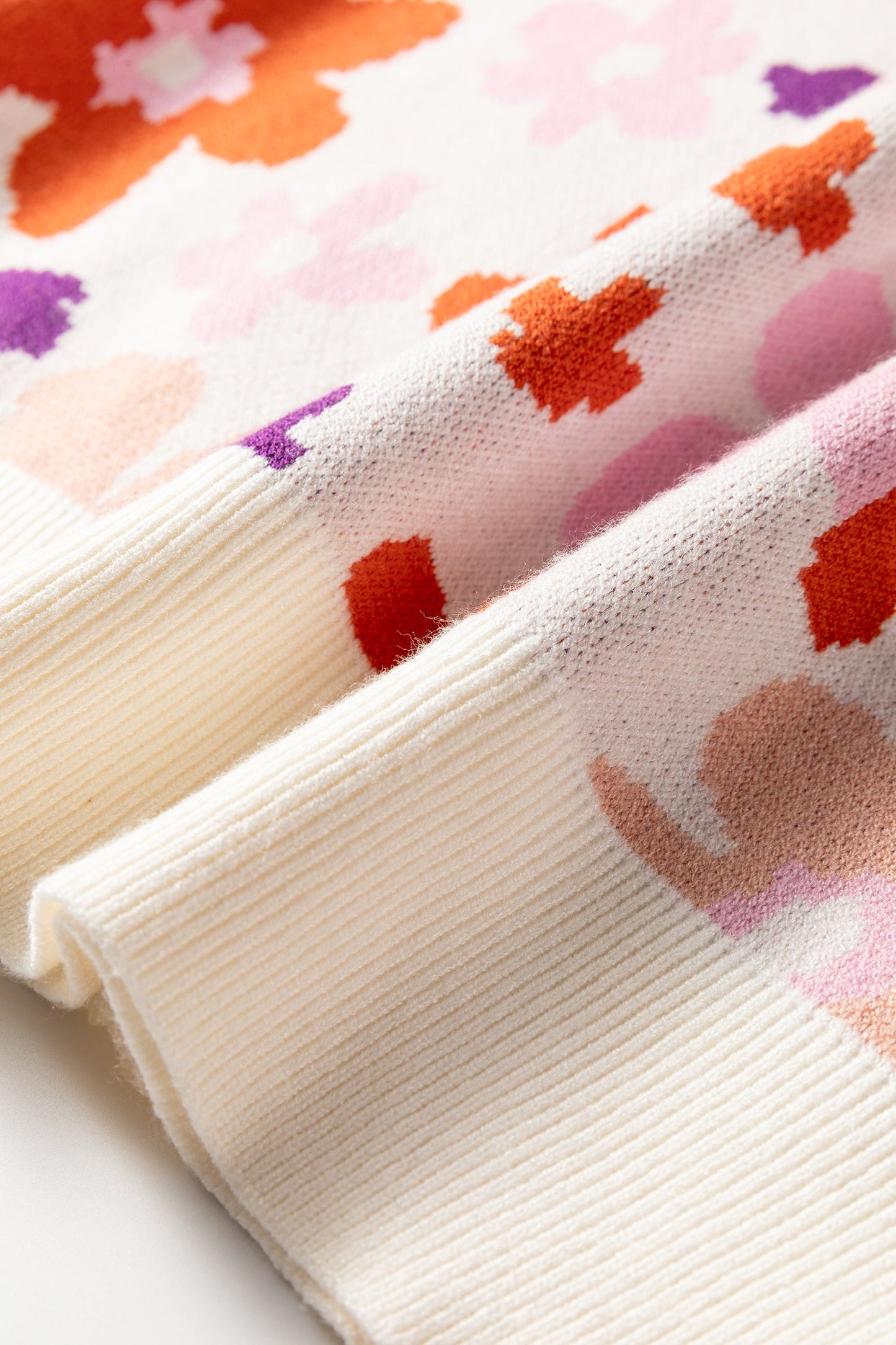 Threaded Pear Jaylani Pattern Drop Shoulder Sweater