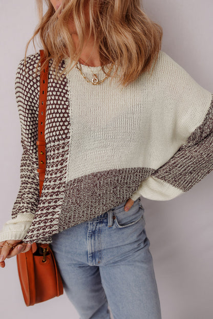 Threaded Pear Mia Drop Shoulder Loose Sweater