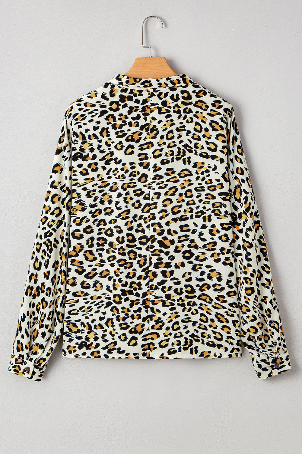 Threaded Pear Laurel Leopard V Neck Blouse