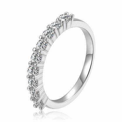 Half Eternity Band Moissanite Ring