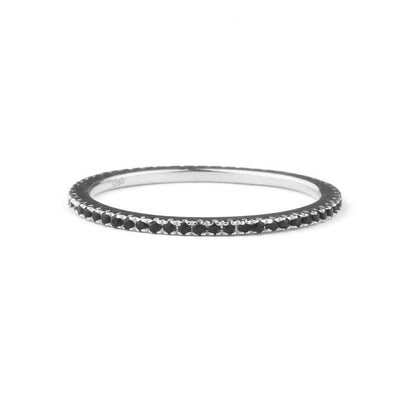 Mint & Lily Black Diamond Eternity Stacking Ring