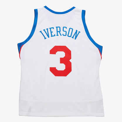 Mitchell & Ness Men's NBA White Jersey 76Ers 2009 Allen Iverson