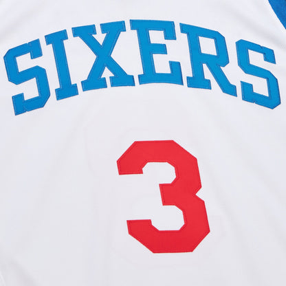 Mitchell & Ness Men's NBA White Jersey 76Ers 2009 Allen Iverson